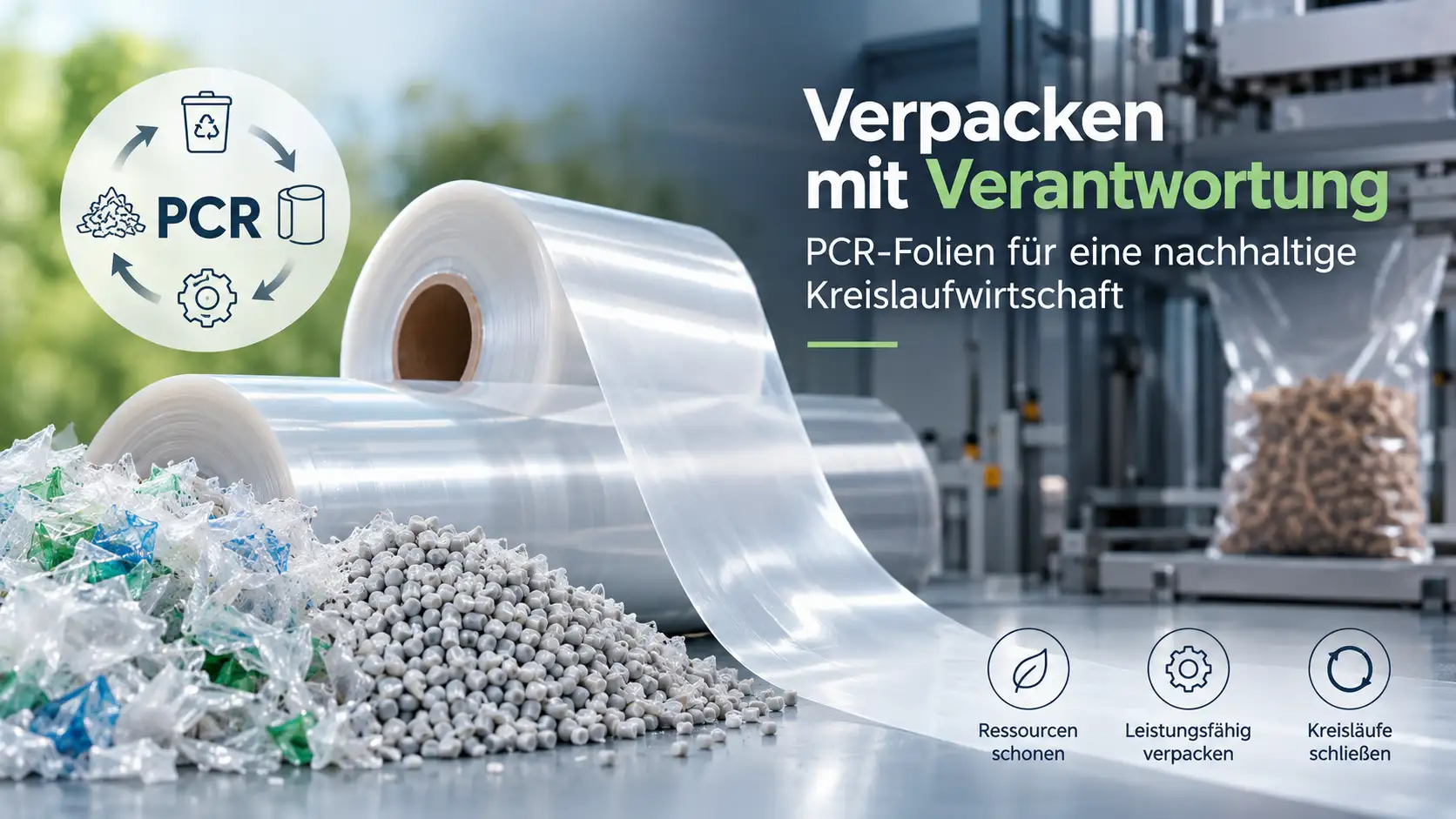 PCR-Folien für nachhaltige Verpackungen von Schüttgütern im Rahmen der PPWR
